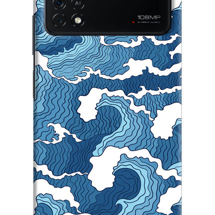 Blue Waves Poco X4 Pro Hard Case Back Cover by Casekaro