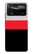 Tri Color Pattern Poco X4 Pro Hard Case Back Cover by Casekaro