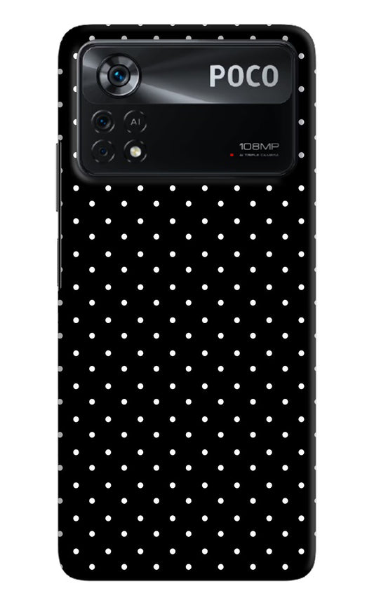 White Dots Poco X4 Pro Hard Case Back Cover by Casekaro