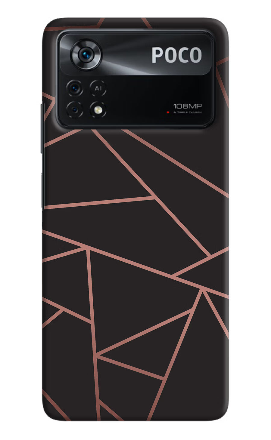 Geometric Pattern Poco X4 Pro Back Cover, Hard case