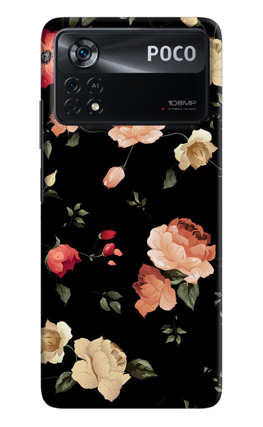 Flowers Poco X4 Pro Hard Case Back Cover by Casekaro