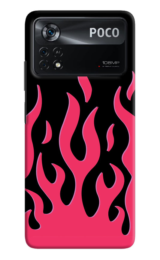 Fire Flames Poco X4 Pro Hard Case Back Cover by Casekaro