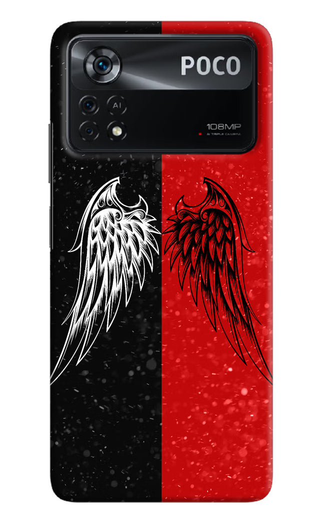 Wings Poco X4 Pro Hard Case Back Cover by Casekaro