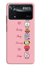 BTS names Poco X4 Pro Hard Case Back Cover by Casekaro