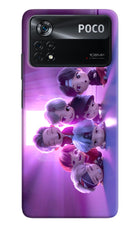 BTS Chibi Poco X4 Pro Hard Case Back Cover by Casekaro