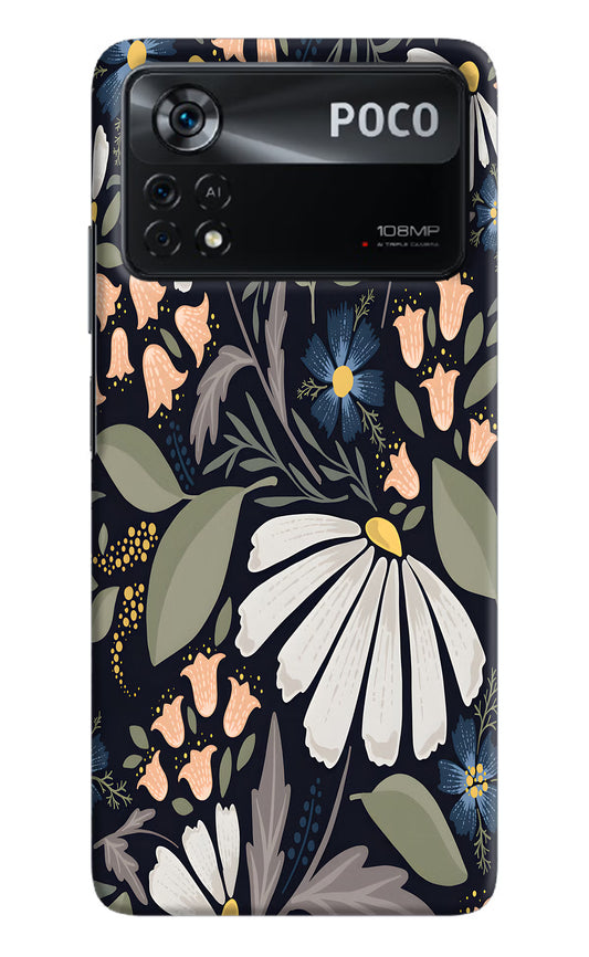 Flowers Art Poco X4 Pro Hard Case Back Cover by Casekaro