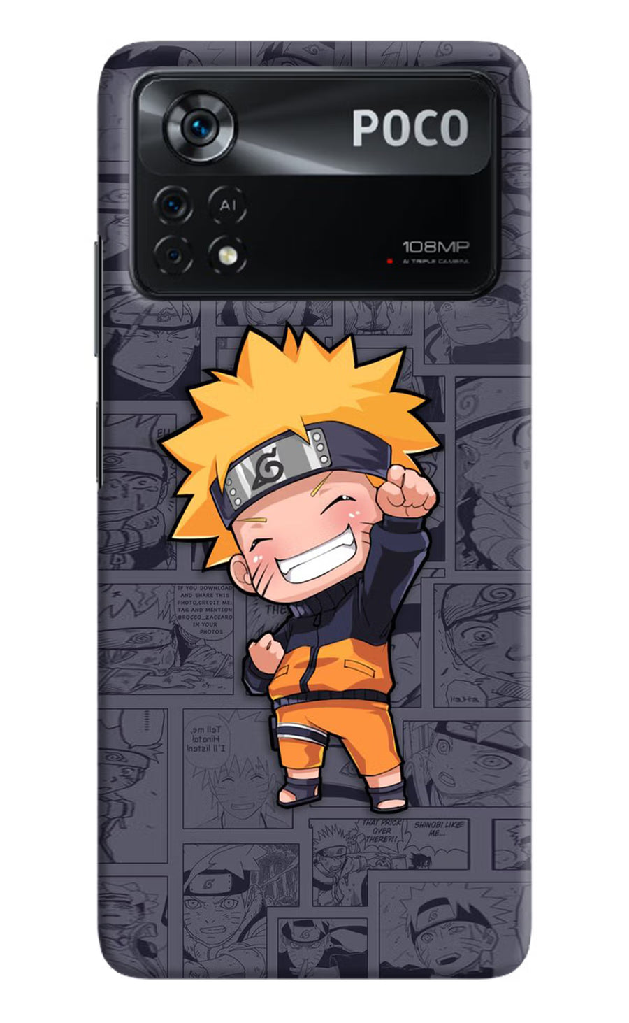 Chota Naruto Poco X4 Pro Back Cover, Hard case