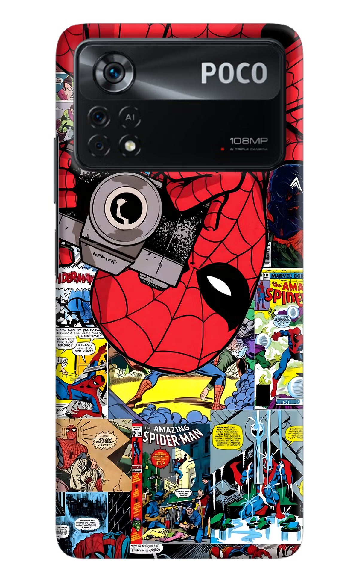 Spider Man Poco X4 Pro Hard Case Back Cover by Casekaro