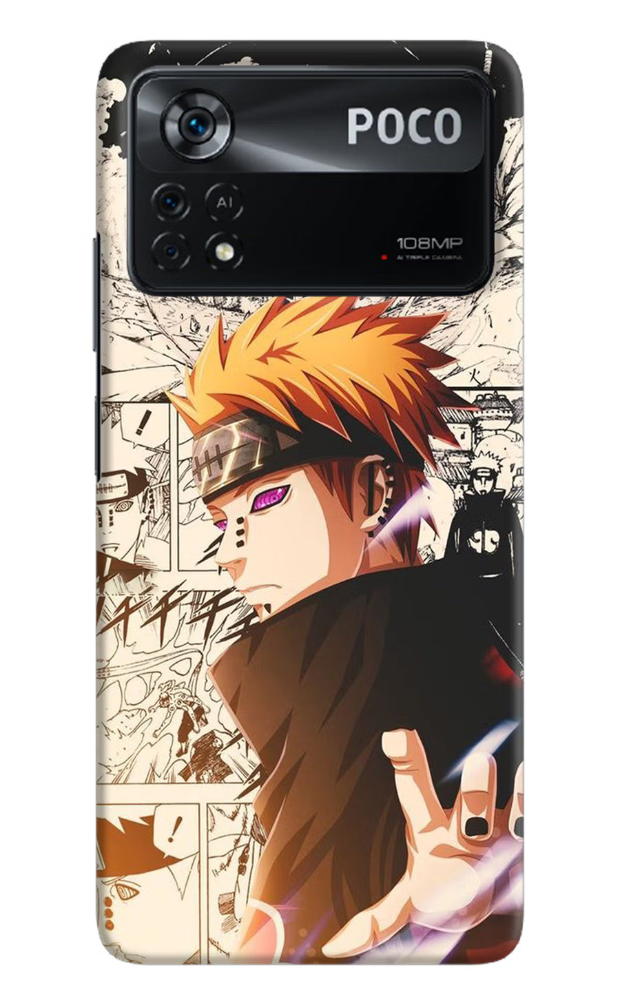 Pain Anime Poco X4 Pro Back Cover, Hard case
