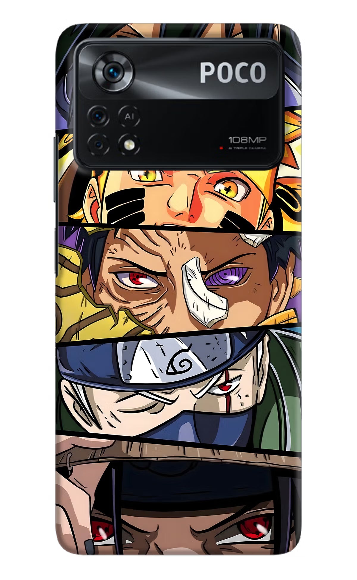 Naruto Character Poco X4 Pro Hard Case Back Cover by Casekaro