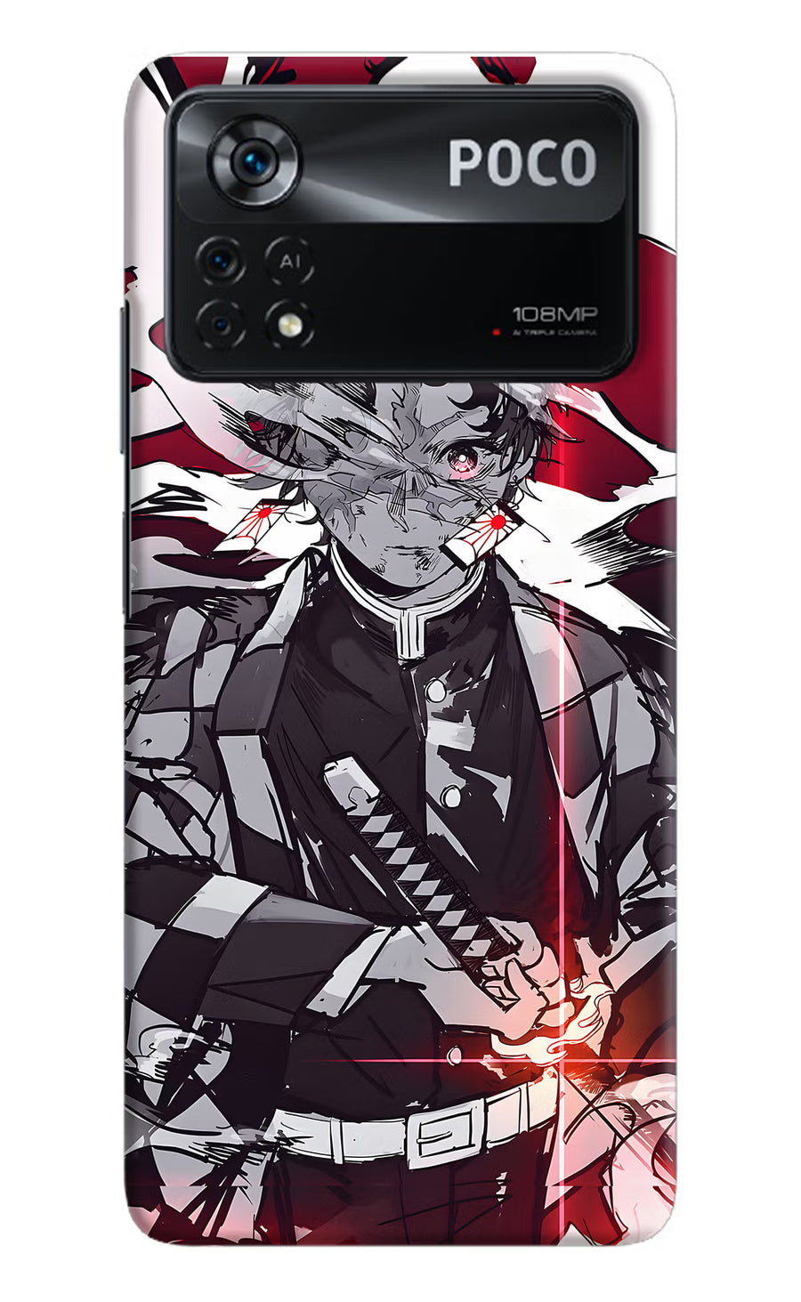 Demon Slayer Poco X4 Pro Back Cover, Hard case