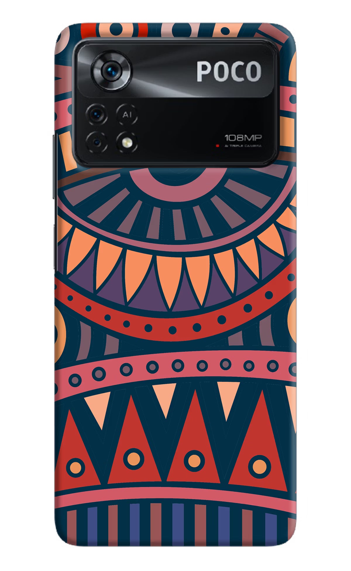 African Culture Design Poco X4 Pro Hard Case Back Cover by Casekaro