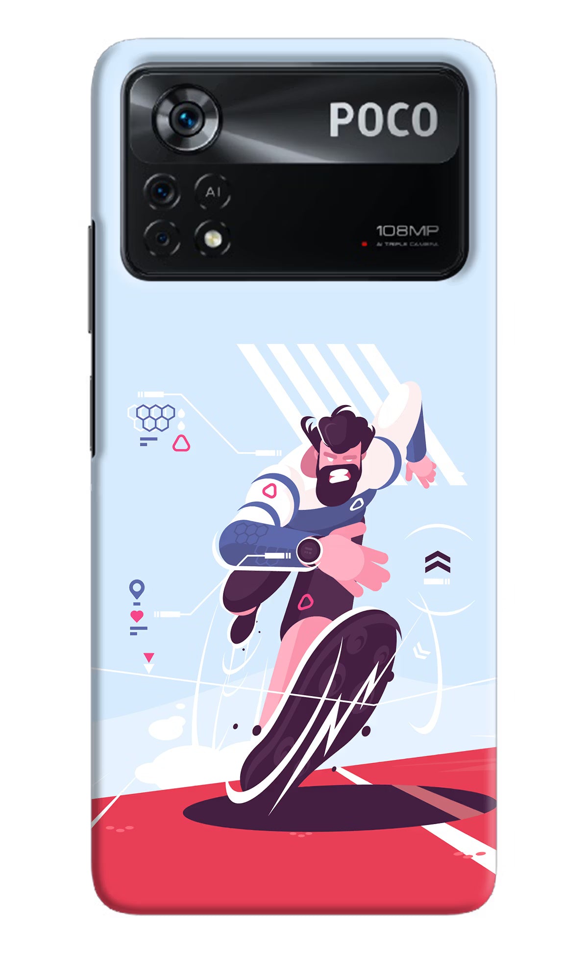 Run Pro Poco X4 Pro Hard Case Back Cover by Casekaro