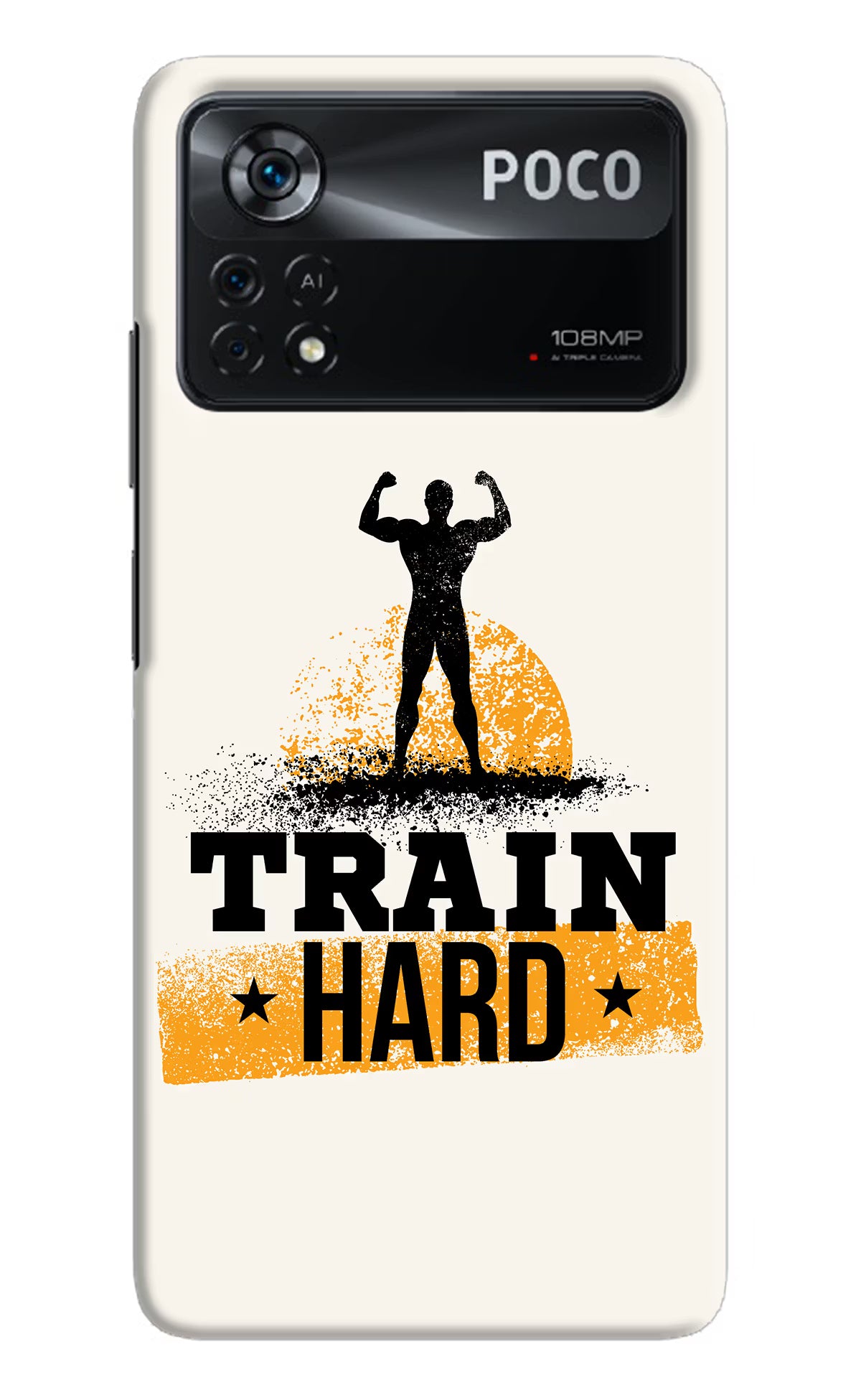 Train Hard Poco X4 Pro Hard Case Back Cover by Casekaro
