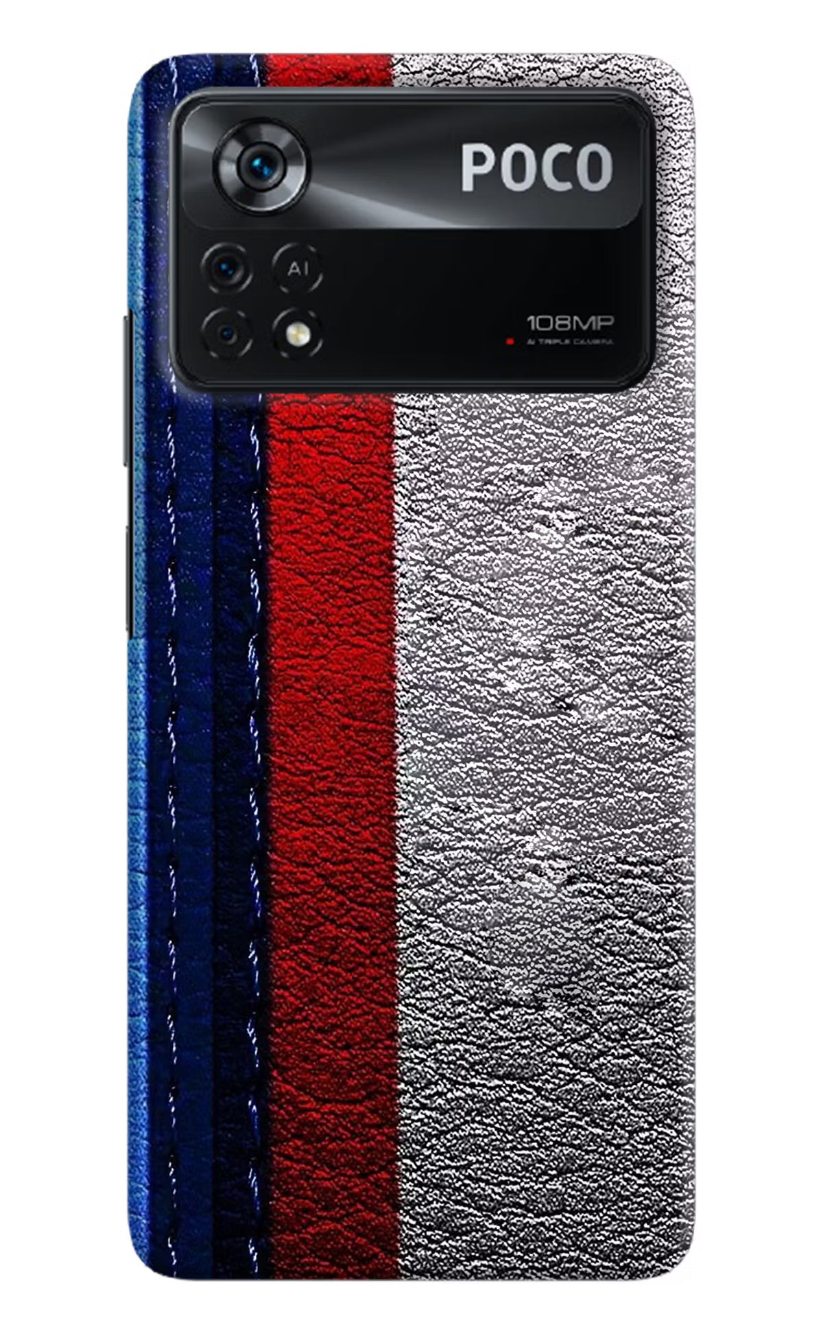 BMW Stripes Poco X4 Pro Hard Case Back Cover by Casekaro