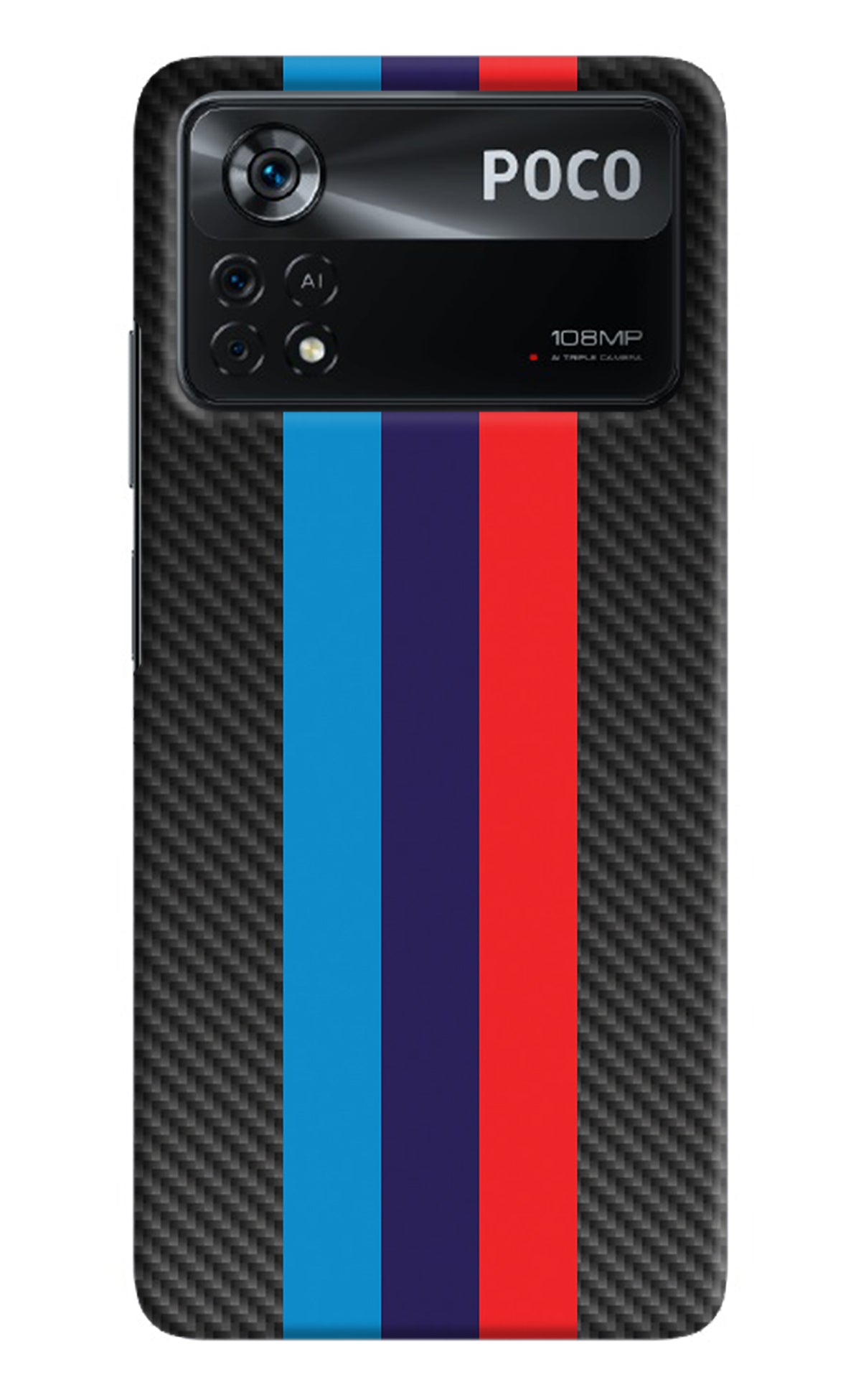 BMW Stripes Pattern Poco X4 Pro Back Cover