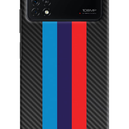 BMW Stripes Pattern Poco X4 Pro Hard Case Back Cover by Casekaro