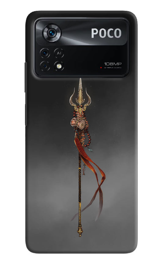 Shiv Trishul Poco X4 Pro Hard Case Back Cover by Casekaro