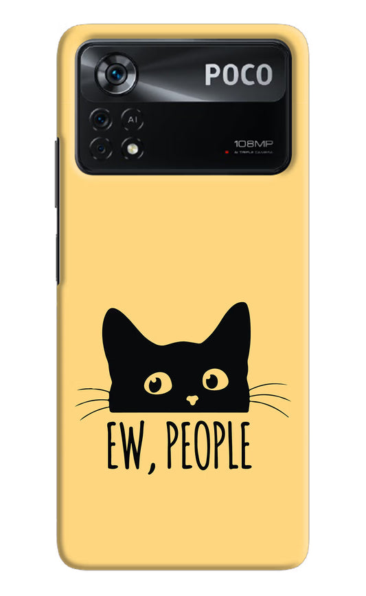 Ew People Catitude Poco X4 Pro Hard Case Back Cover by Casekaro