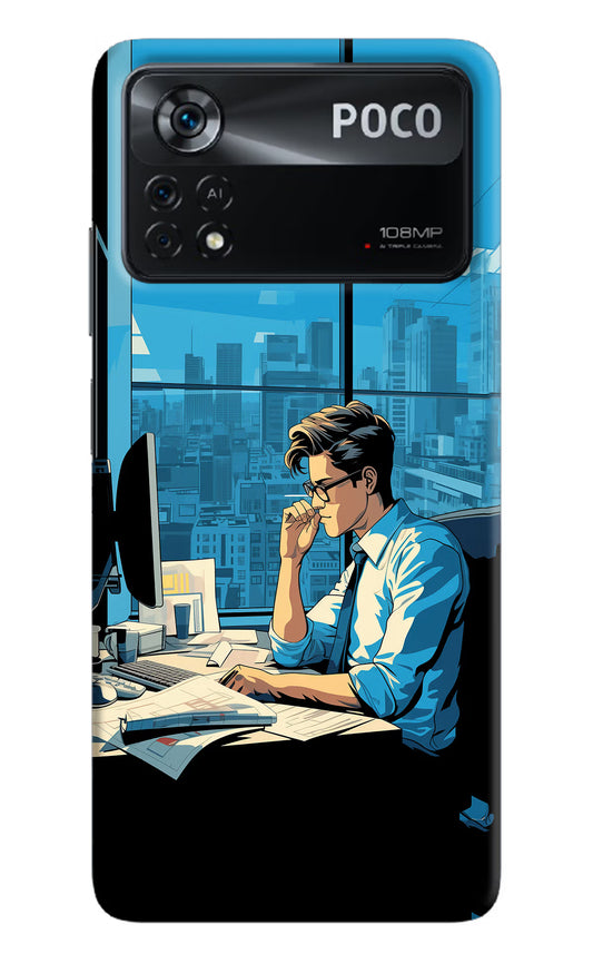 Focused Hustler (AI Generated) Poco X4 Pro Hard Case Back Cover by Casekaro