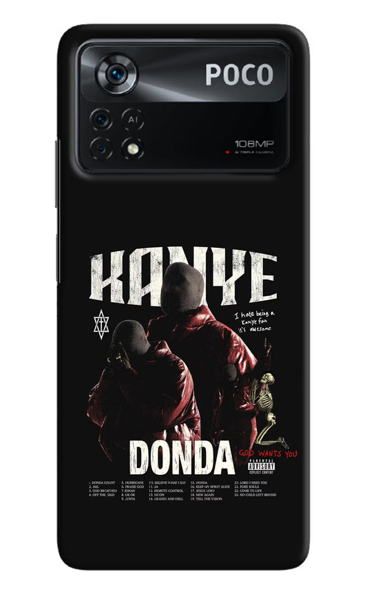 Donda Kanye West Poco X4 Pro Hard Case Back Cover by Casekaro