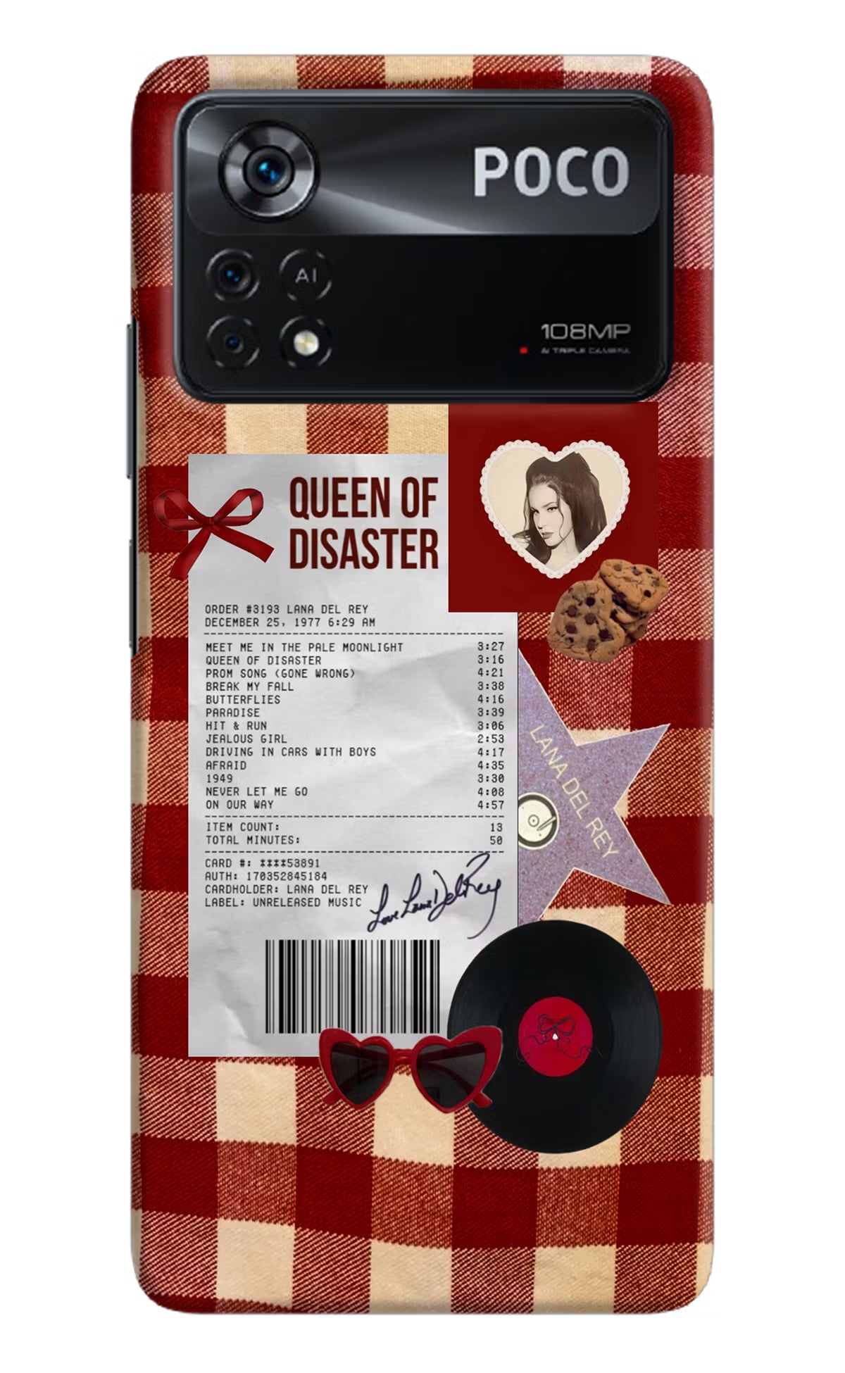 Queen of Disaster Poco X4 Pro Hard Case Back Cover by Casekaro