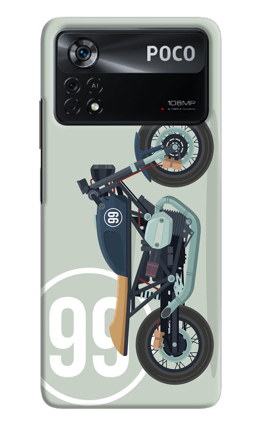 Classic Cafe Racer 99 Poco X4 Pro Hard Case Back Cover by Casekaro