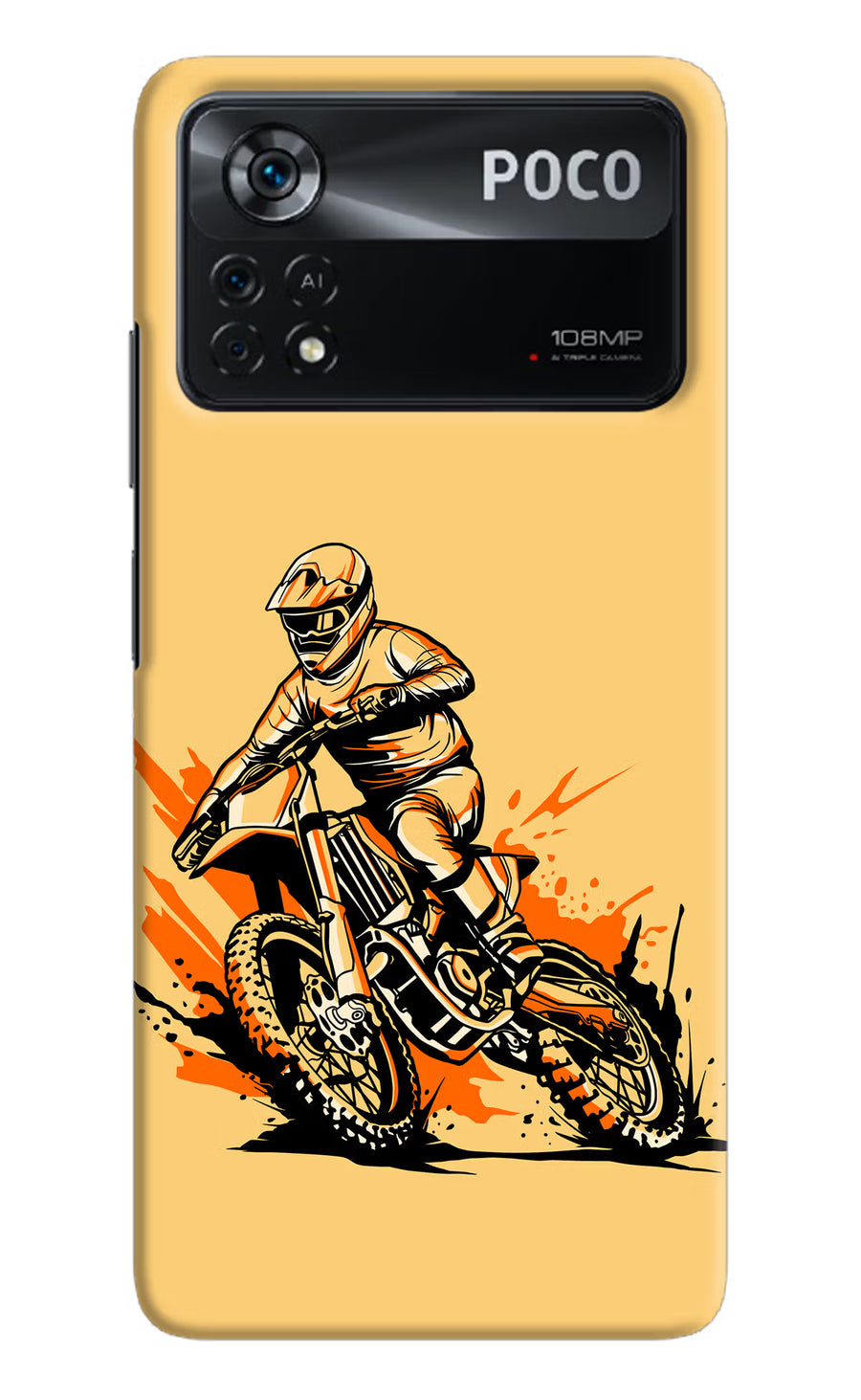 Off-Road Fury Poco X4 Pro Back Cover, Hard case