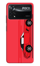 Red Velocity Poco X4 Pro Hard Case Back Cover by Casekaro