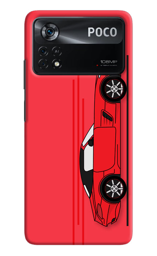 Red Velocity Poco X4 Pro Hard Case Back Cover by Casekaro