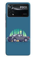 Retro Garage Vibe Poco X4 Pro Hard Case Back Cover by Casekaro
