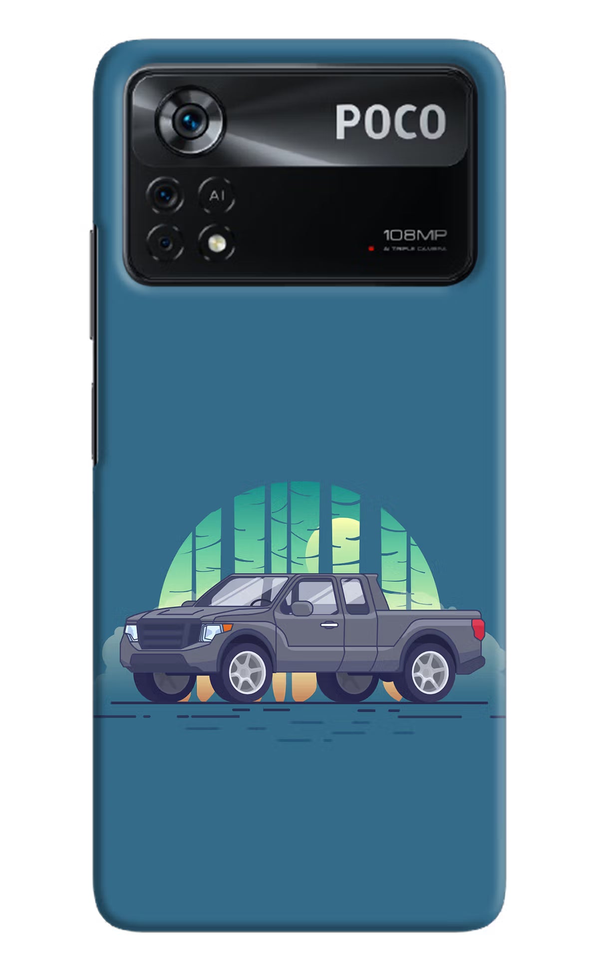 Retro Garage Vibe Poco X4 Pro Hard Case Back Cover by Casekaro