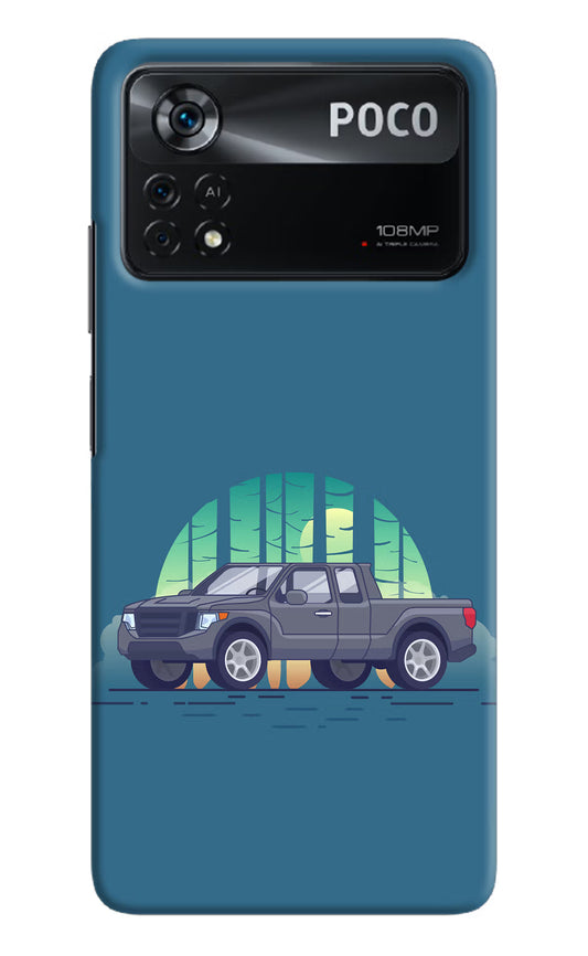 Retro Garage Vibe Poco X4 Pro Hard Case Back Cover by Casekaro