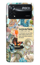 Aquarius Zodiac Poco X4 Pro Hard Case Back Cover by Casekaro