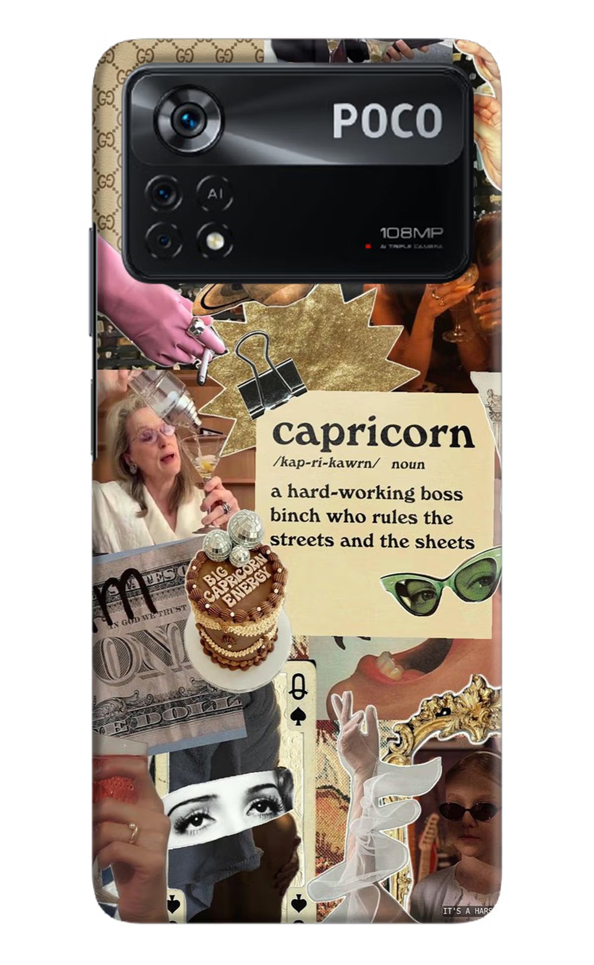 Capricorn Zodiac Poco X4 Pro Hard Case Back Cover by Casekaro