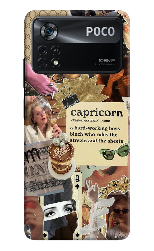 Capricorn Zodiac Poco X4 Pro Hard Case Back Cover by Casekaro