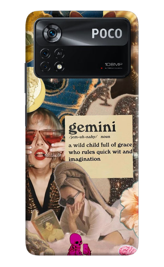 Gemini Zodiac Poco X4 Pro Hard Case Back Cover by Casekaro