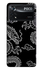 Twin Dragons Poco X4 Pro Hard Case Back Cover by Casekaro