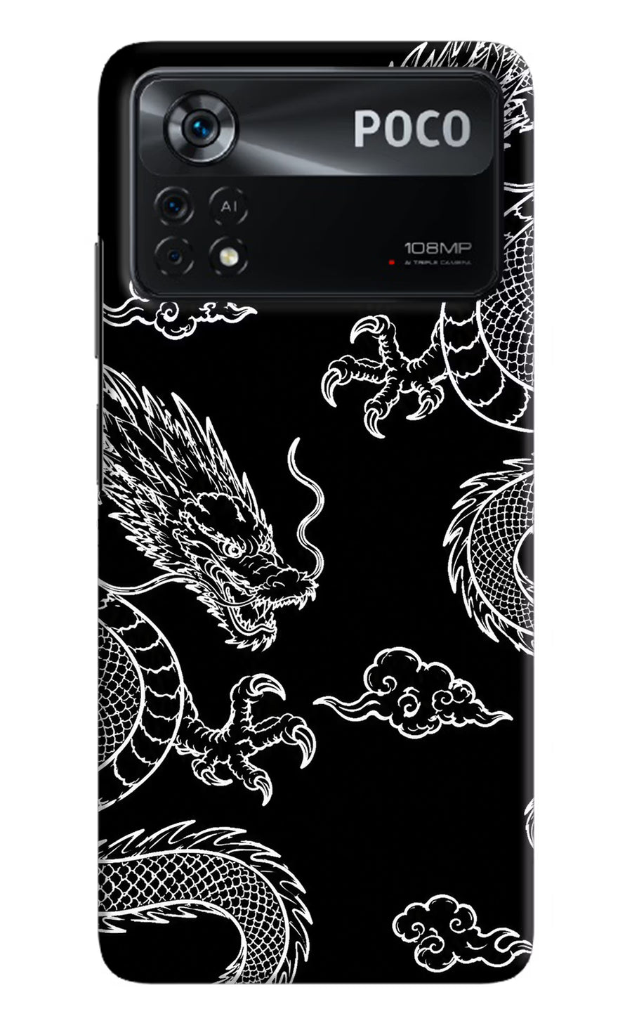 Twin Dragons Poco X4 Pro Back Cover, Hard case