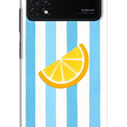 Summer Lemon Poco X4 Pro Hard Case Back Cover by Casekaro