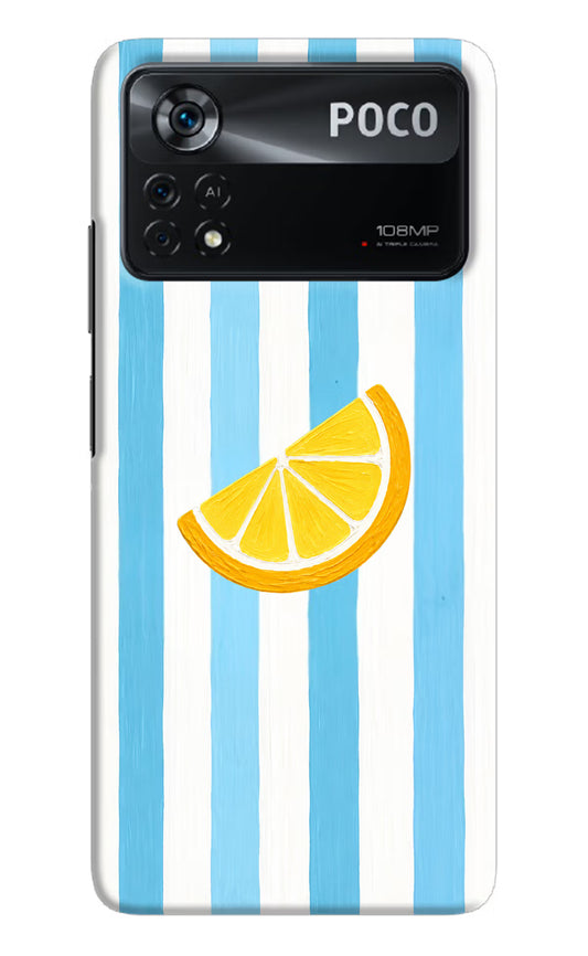 Summer Lemon Poco X4 Pro Hard Case Back Cover by Casekaro