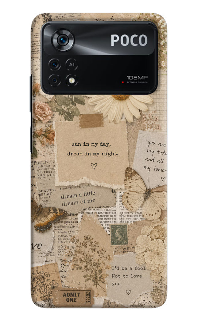 Vintage case Poco X4 Pro Hard Case Back Cover by Casekaro