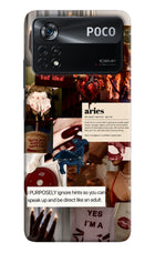 Zodiac Aries Poco X4 Pro Hard Case Back Cover by Casekaro