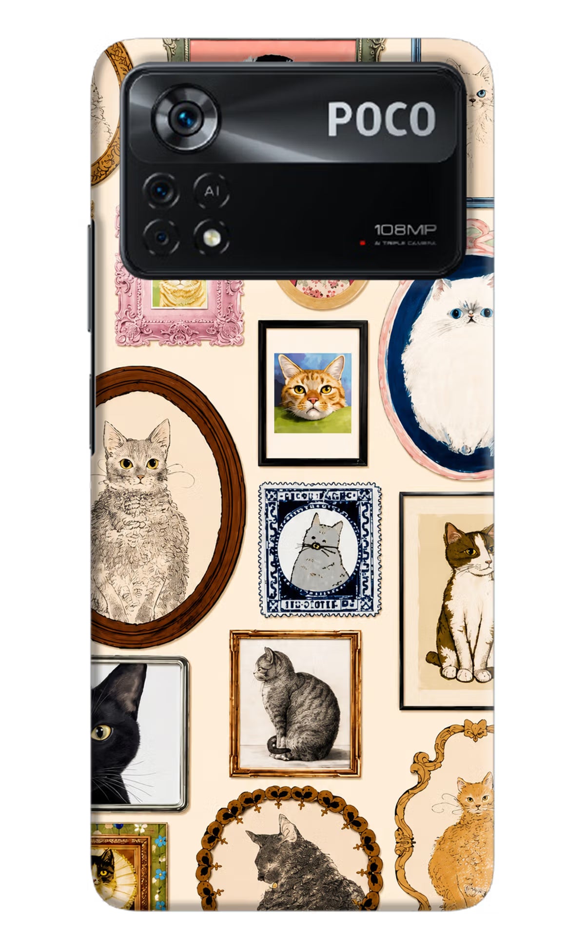 Mirror Cats Poco X4 Pro Back Cover