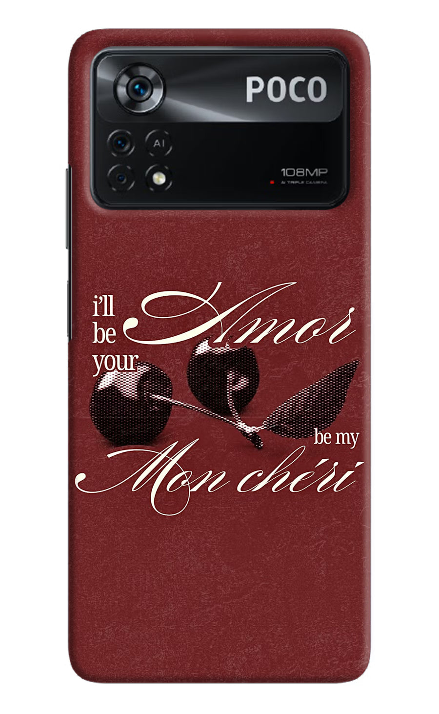 Velvet Cherry Poco X4 Pro Back Cover, Hard case