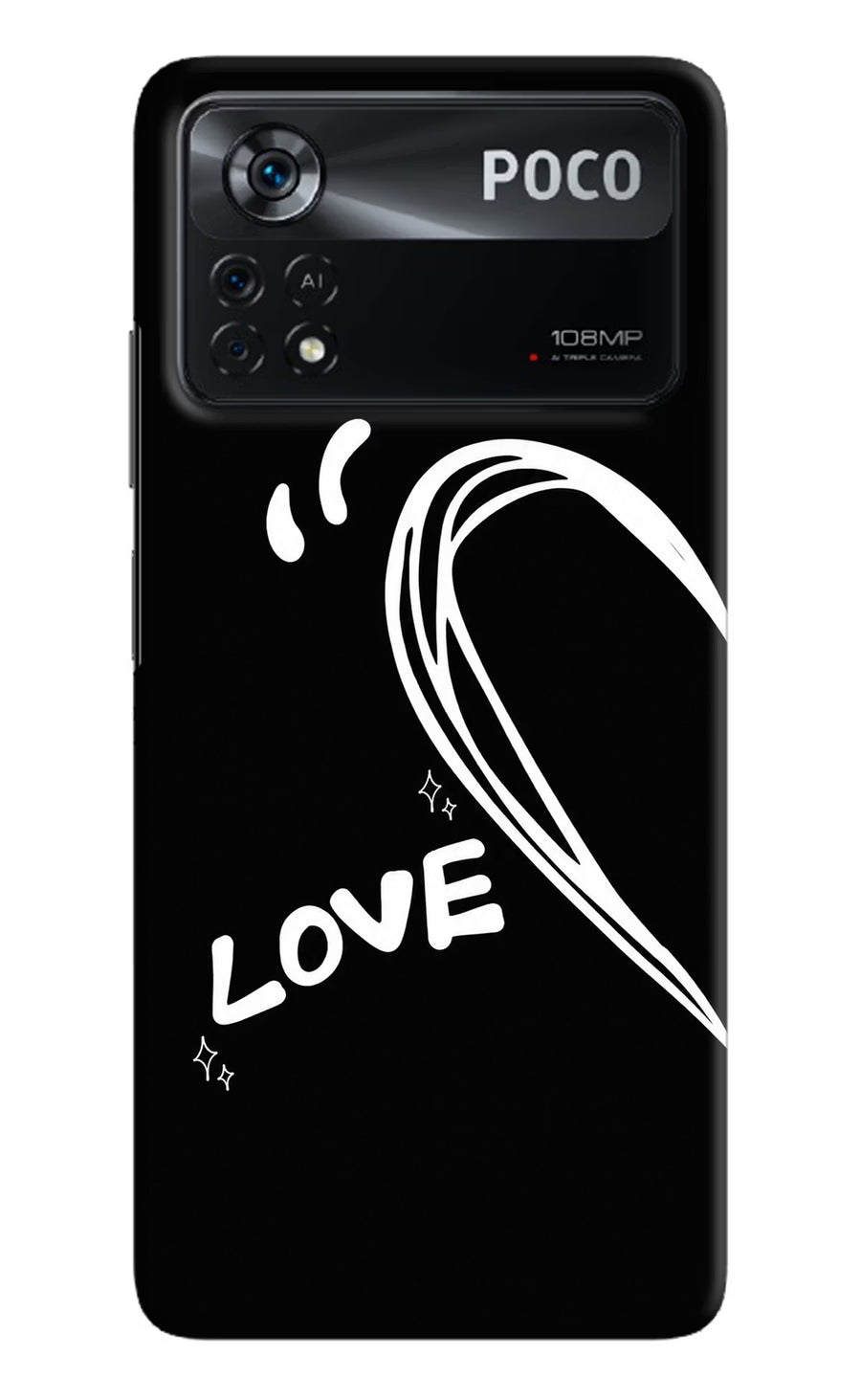 Love Line Poco X4 Pro Back Cover, Hard case