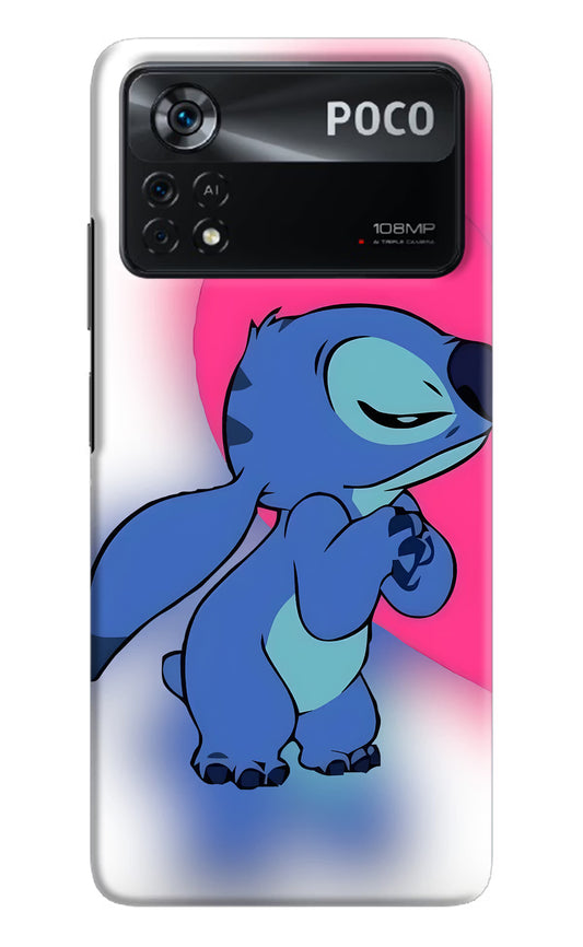 Stitch Hug Poco X4 Pro Hard Case Back Cover by Casekaro