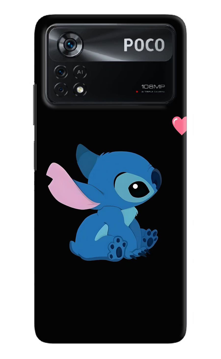 Stitch Crush Poco X4 Pro Back Cover, Hard case