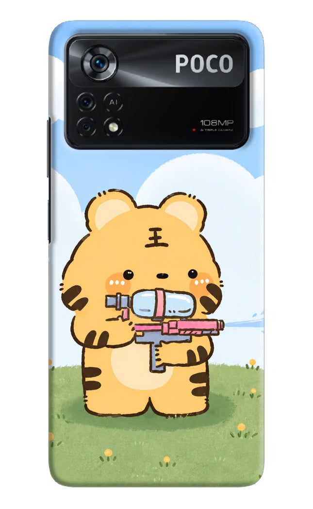 Tiger Treat Poco X4 Pro Hard Case Back Cover by Casekaro