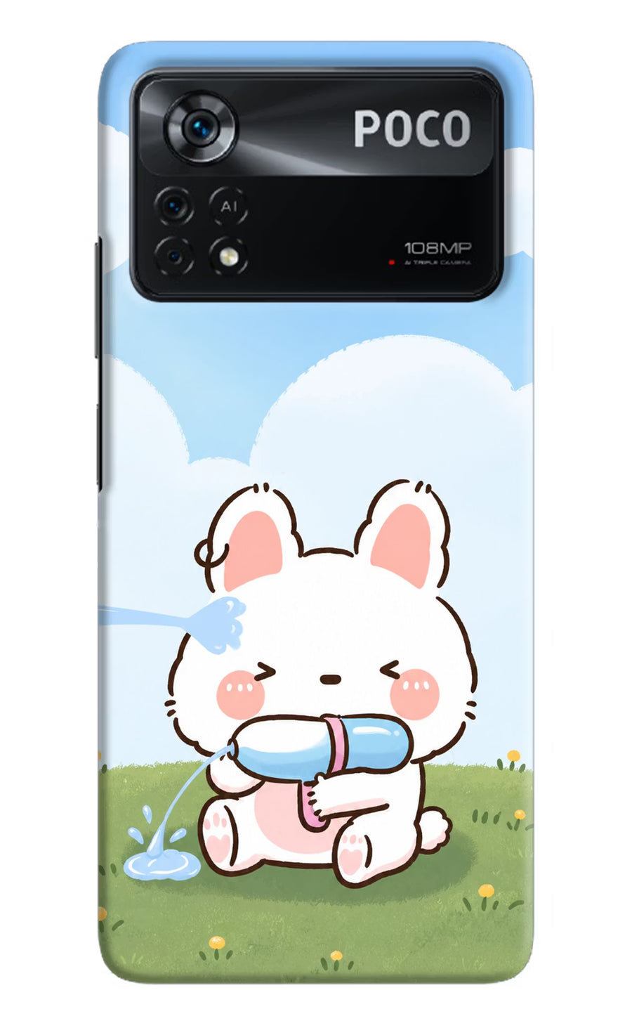 Bunny Treat Poco X4 Pro Back Cover, Hard case